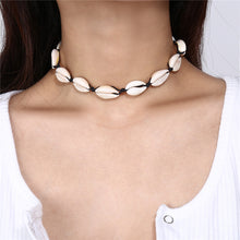 Load image into Gallery viewer, Bohemian Natural Shell Cowrie Necklace for Women Charm Conch Seashell Collar Choker Beach Boho Summer Necklaces Jewelry Collares