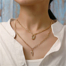 Load image into Gallery viewer, Bohemian Star Moon Cross Heart Pendant Necklace For Women Gold Multi Layer Long Necklaces 2019 Fashion Jewelry Christmas Gift