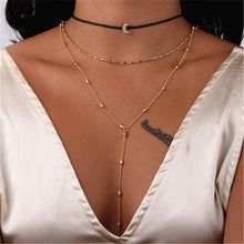 Load image into Gallery viewer, Bohemian Star Moon Cross Heart Pendant Necklace For Women Gold Multi Layer Long Necklaces 2019 Fashion Jewelry Christmas Gift