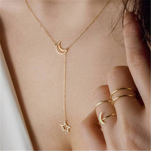 Load image into Gallery viewer, Bohemian Star Moon Cross Heart Pendant Necklace For Women Gold Multi Layer Long Necklaces 2019 Fashion Jewelry Christmas Gift