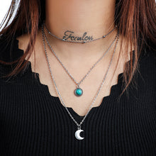 Load image into Gallery viewer, Women Gold Silver Chain Star Choker Necklace Collana Kolye Bijoux Collares Mujer gargantilha Collier Femme